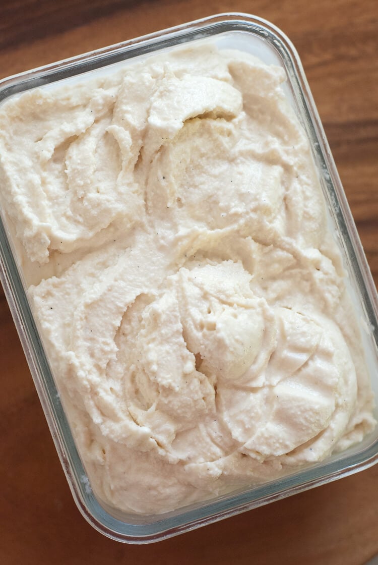 homemade vanilla bean ice cream