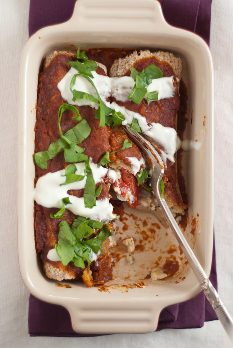 scrambled egg enchiladas