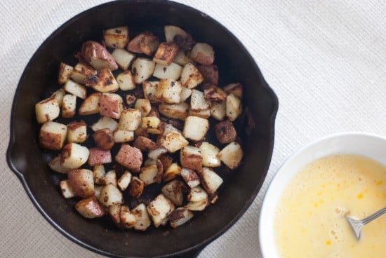 egg and potato scramble