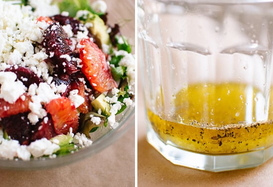 blood orange salad with lemon citronette