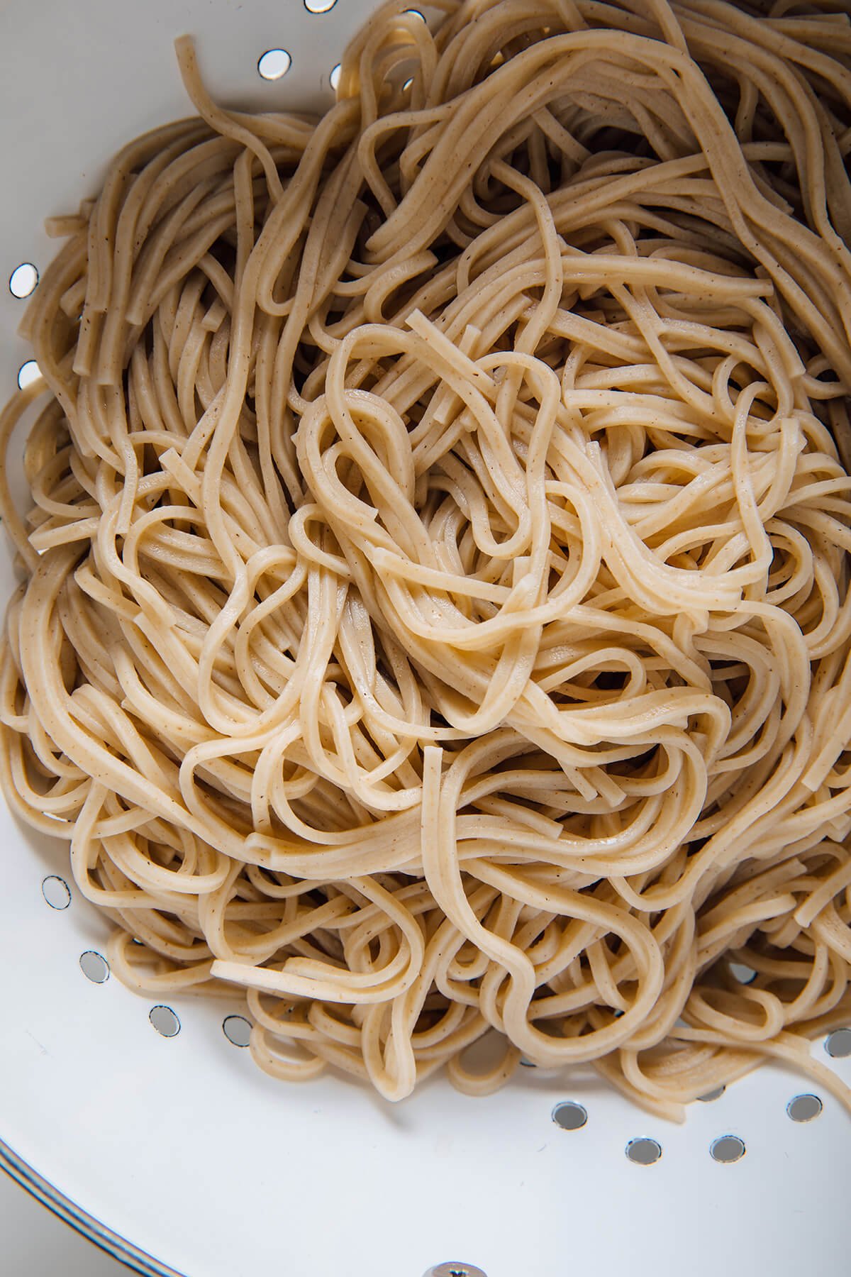 cooked soba noodles