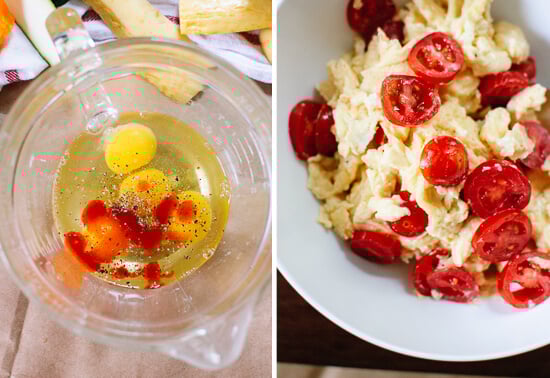 scrambled eggs with tomatoes