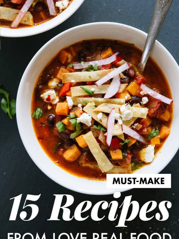 Make these delicious recipes from the vegetarian cookbook Love Real Food!