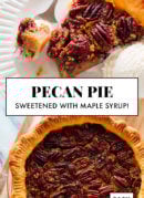 naturally sweetened pecan pie recipe pin